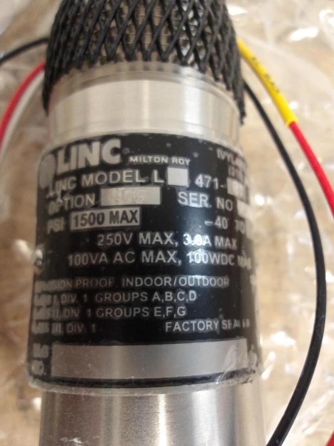 MILTON ROY L-471-01-05-OPTION-406 LINC FLOAT SWITCH, #1151145GJW NIB