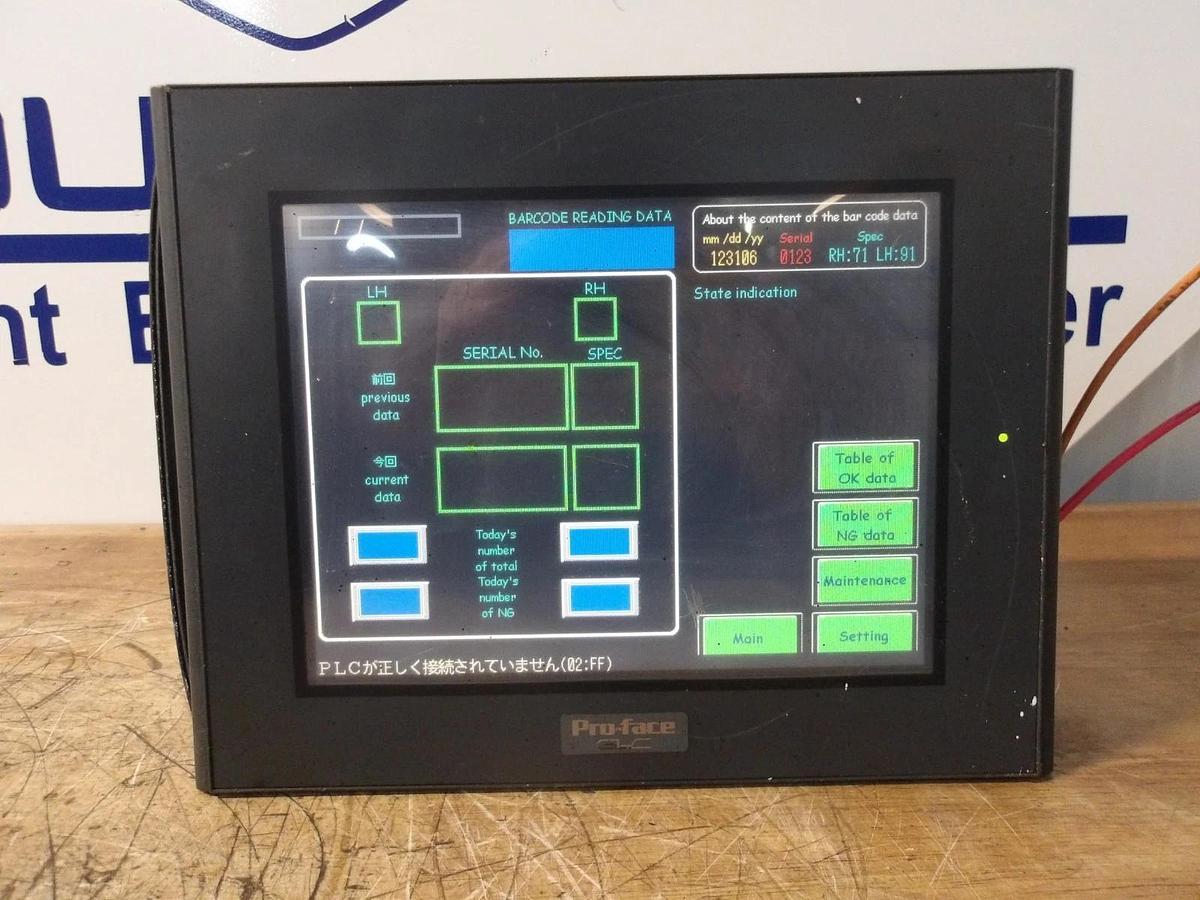 Used PROFACE 2980025-GLC2400-TC41-24V TOUCHSCREEN DISPLAY UNIT, #1222921G USED