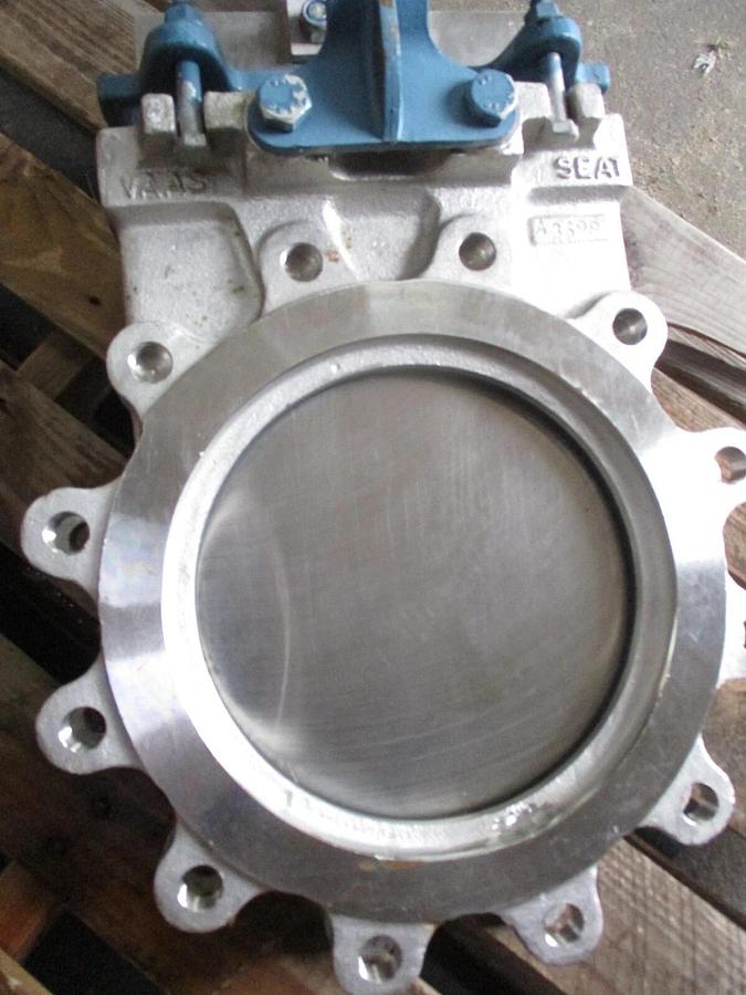 Used SARTELL 10" STAINLESS KNIFE GATE VALVE, #931150J NEW