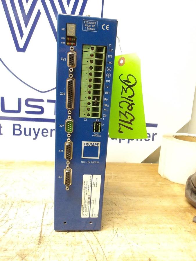 Used TRUMPF BUM60-04/08-54-B-004-VC-AO-00-1113-00 MOTOR CONTROLLER, #713213G PARTS