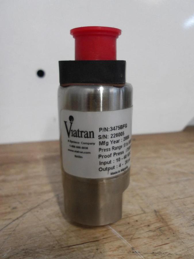 Used VIATRAN 3475BFG PRESSURE TRANSMITTER, #63255G NEW