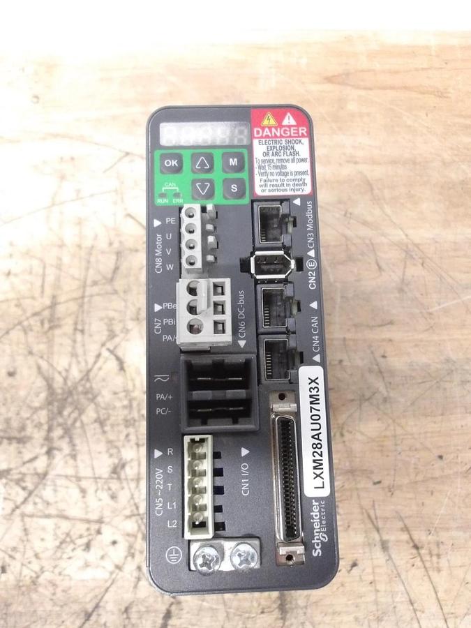 Used SCHNEIDER LXM28AU07M3X MOTION SERVO CONTROLLER, #33835G USED