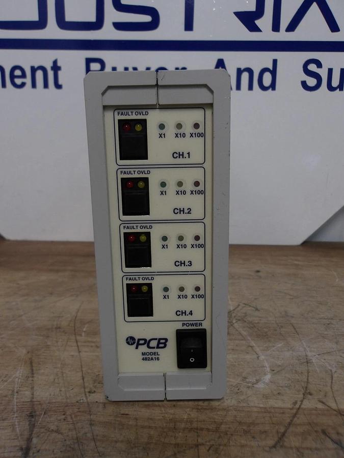 PCB PIEZOTRONICS 482A16 SENSOR SIGNAL CONDITIONER, 4 CHANNEL, #691208G NIB