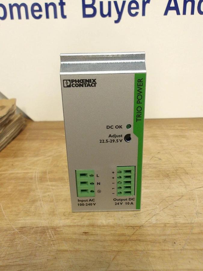 Used PHOENIX CONTACT TRIO-PS/1AC/24VDC/10 POWER SUPPLY, #3191010G NEW