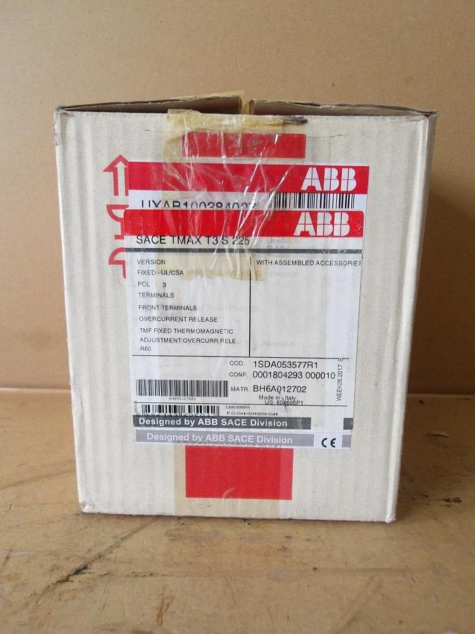 Used ABB SACE TMAX CIRCUIT BREAKER, #619320G NEW