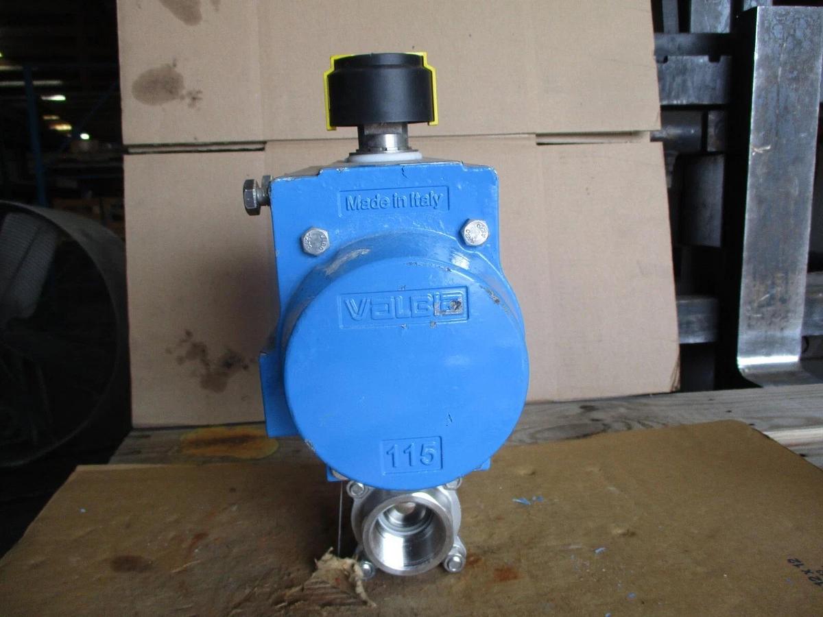 Used FNW 1-1/2" STAINLESS PNEUMATIC BALL VALVE, #612904J NEW