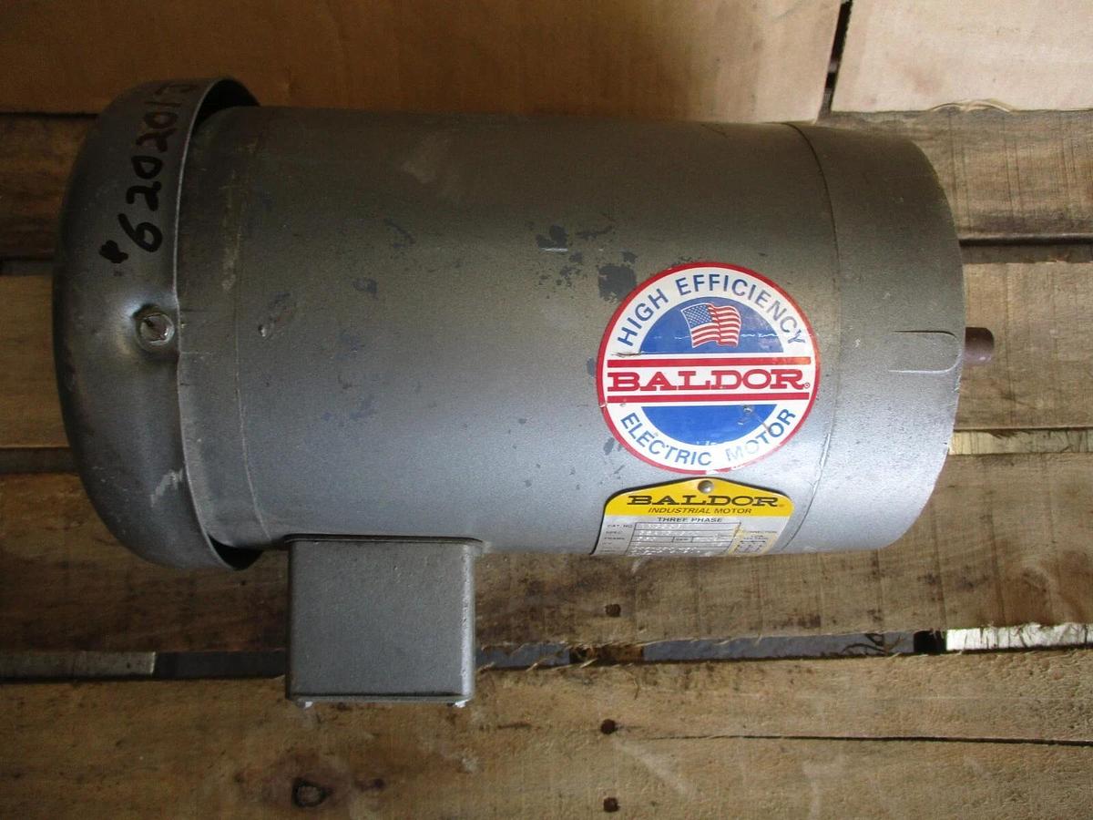 Used BALDOR 2 HP MOTOR, FR 56C, 208-230/460 V, #620201J NEW