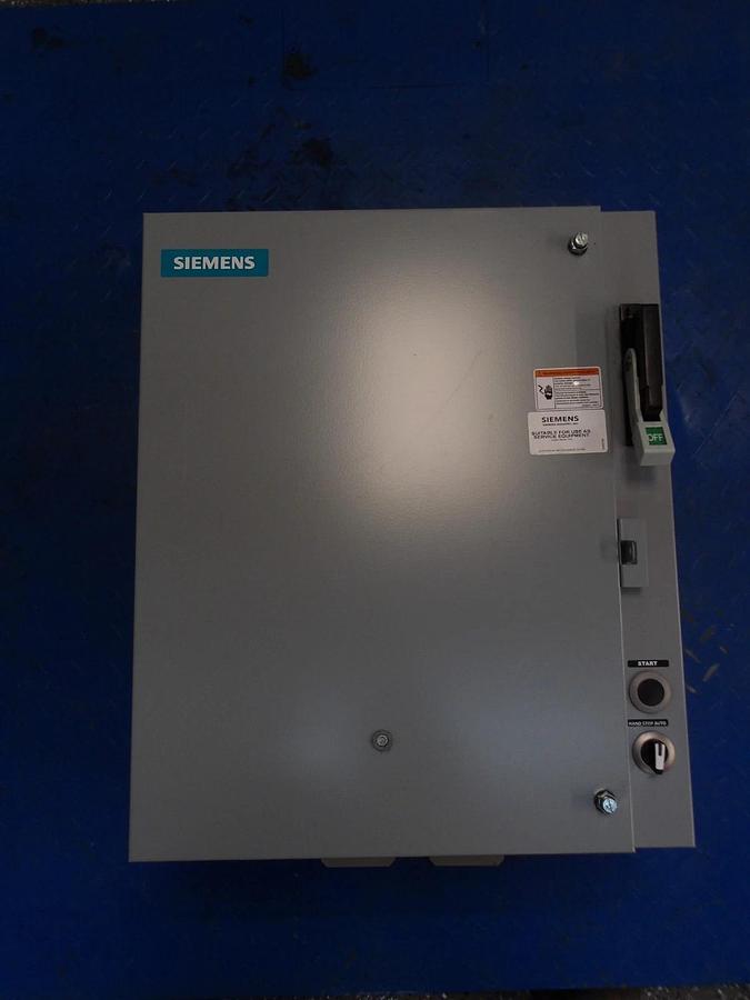 Used SIEMENS 87DUD6FC PUMP PANEL & SIZE 1 STARTER, #211903G NEW
