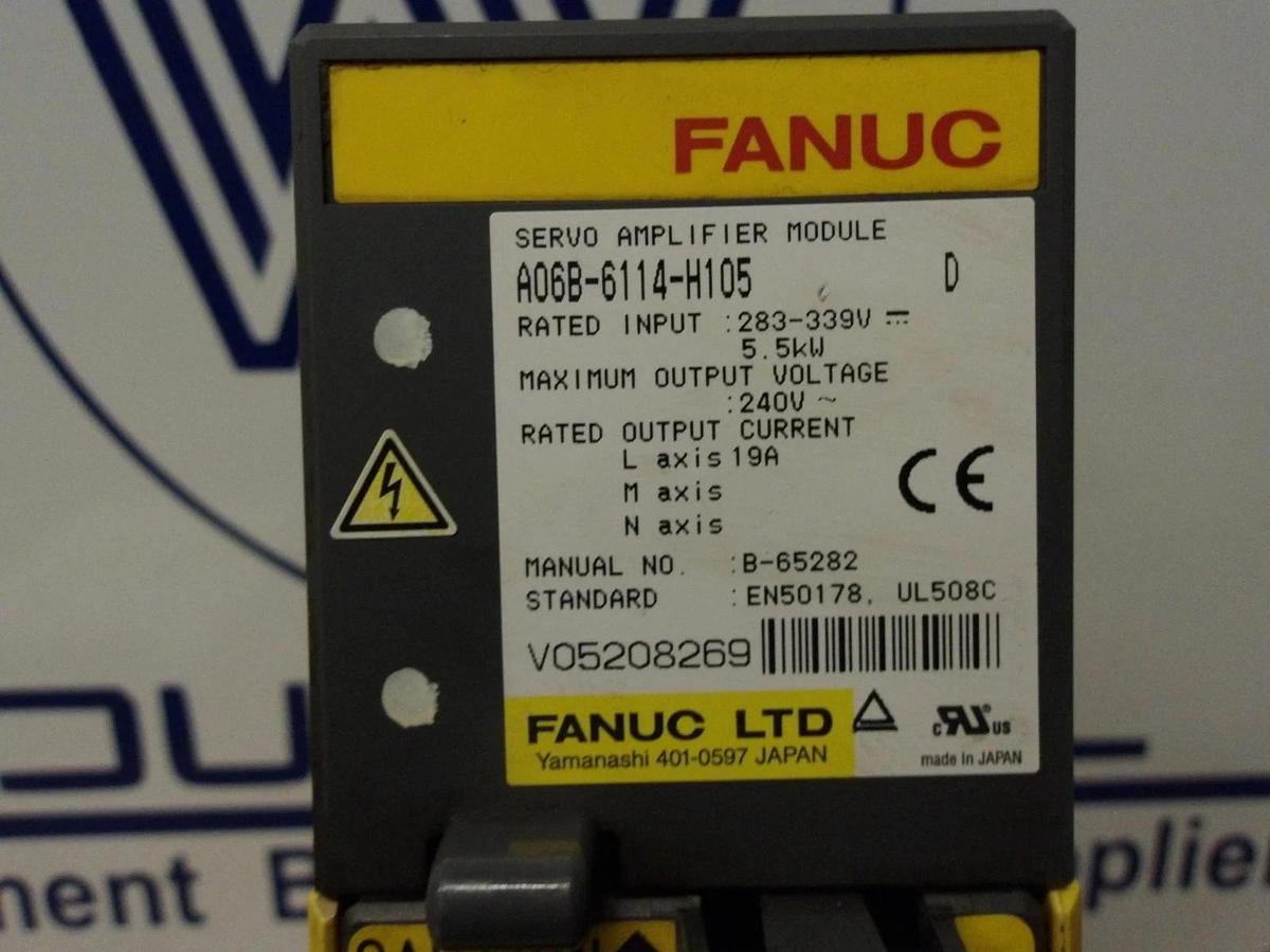 Used FANUC A06B-6114-H105 SERVO AMPLIFIER, #114152G USED