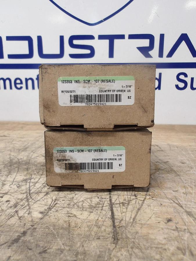 DODGE INS-SCM-107/123353 BEARING INSERT 1-7/16" BORE (LOT OF 2) #8131030G NIB