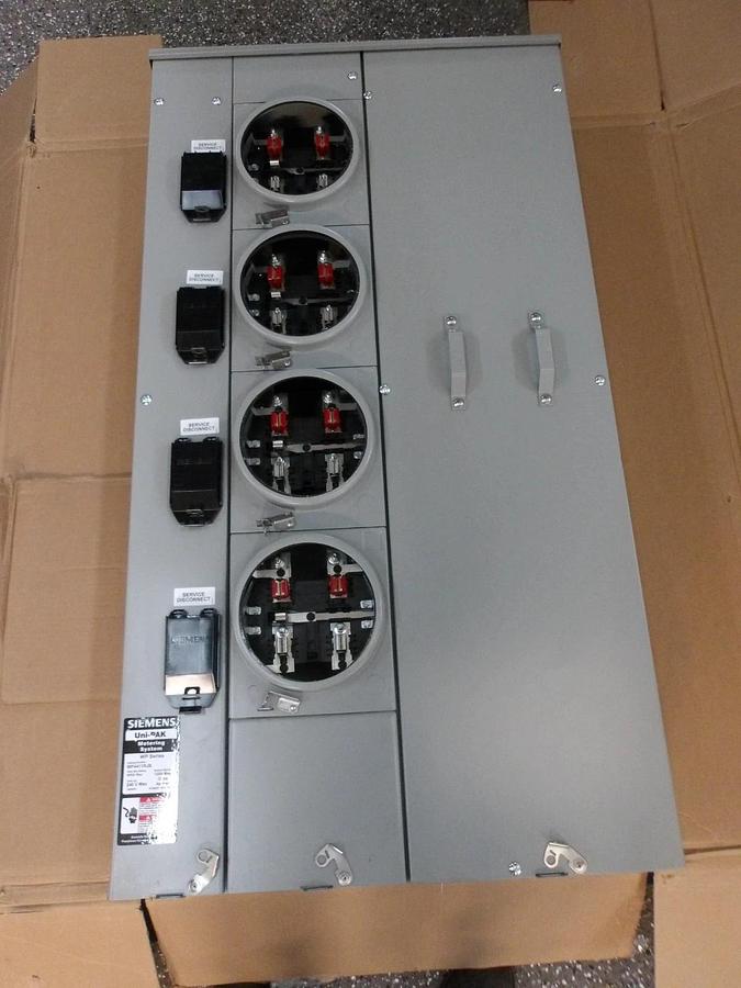 SIEMENS 4 GANG METERING SYSTEM WP441RJB, 240 V, 125 A, #610335G NIB