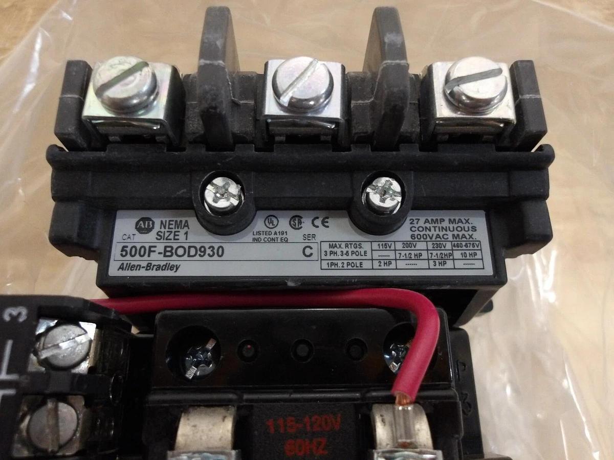 ALLEN BRADLEY SIZE 1 STARTER 500-B0D930, #317220G NIB
