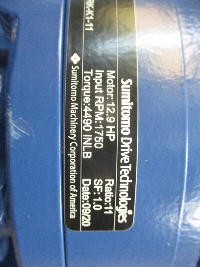 Used SUMITOMO LHHJS-4A120RK-K1-11 GEAR DRIVE, RATIO 11, #102430J NEW
