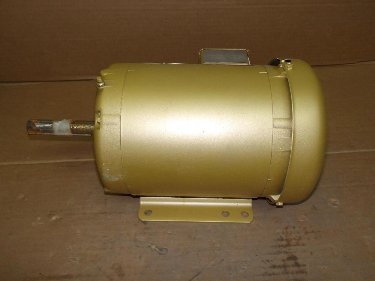 Used HITACHI GE .5 HP MOTOR, FR 143TZ, 1680 RPM, 230/460 V, #11141130G NEW