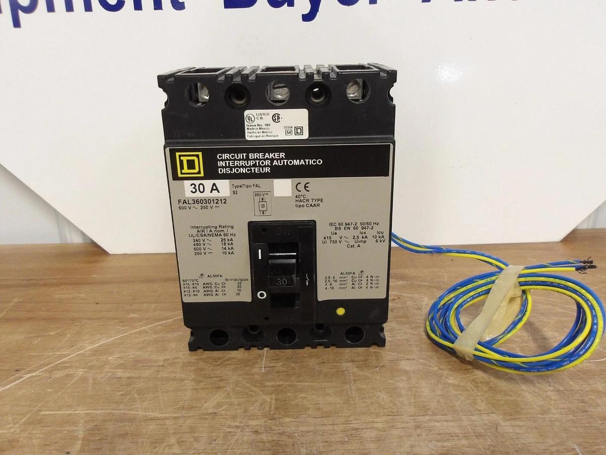 SQUARE D 30 AMP BREAKER 600/250 V, #2211230G NIB