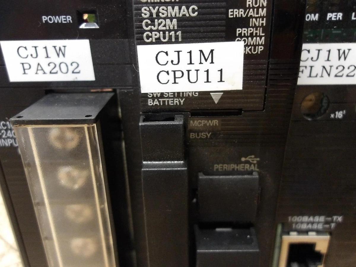Used OMRON SYSMAC CPU CJ2M-CPU11 MODULE & CARDS, #114949G USED