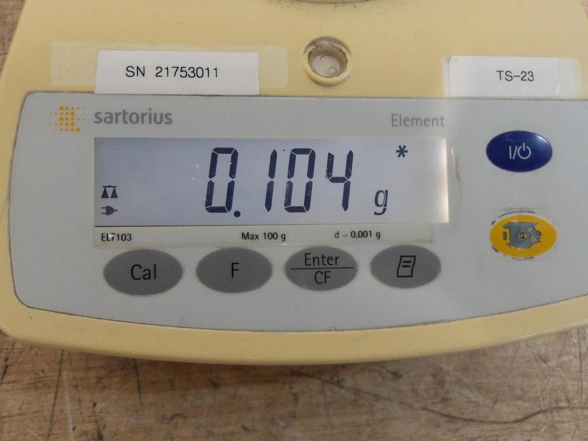 Used SATORIUS EL103 DIGITAL SCALE, #812117G USED