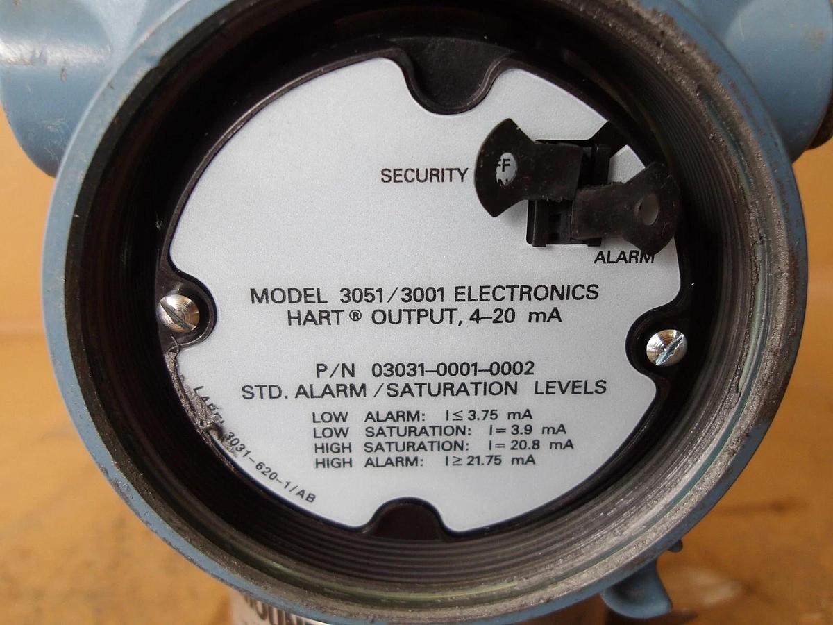 Used ROSEMOUNT 3051 PRESSURE TRANSMITTER, #626210G USED