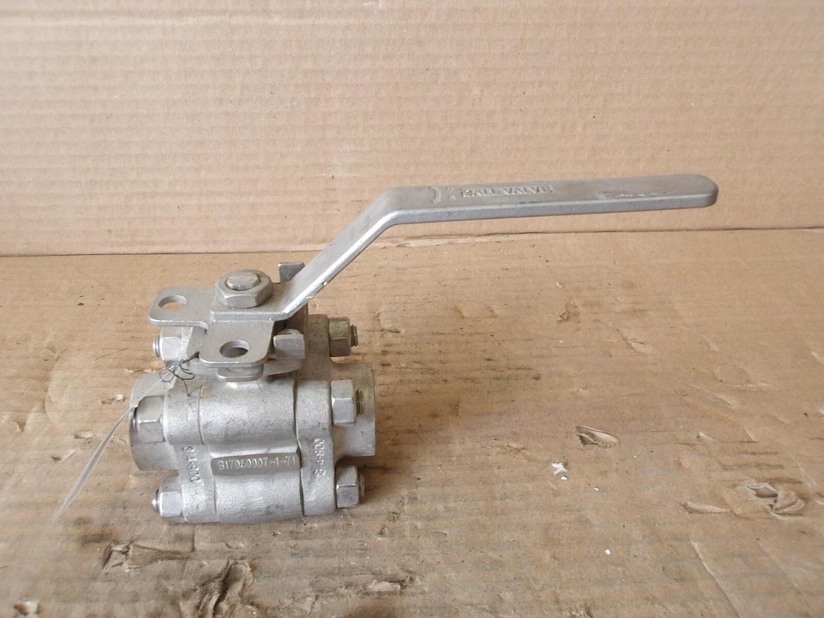 Used CHAODA 3/4" S/S BALL VALVE (THREADED) #812105G NEW