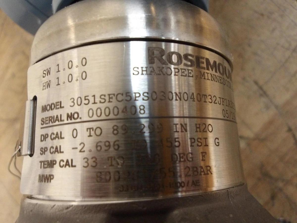 ROSEMOUNT 3051 FLOW METER 3" S/S, #92220G NIB
