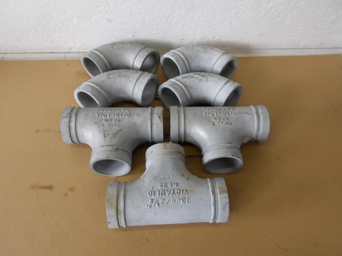 Used UICTAULIC PIPE FITTINGS (LOT OF 7) #619915G NEW
