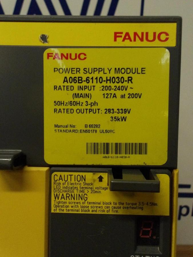 Used FANUC A06B-6110-H030-R POWER SUPPLY MODULE, #113 USED