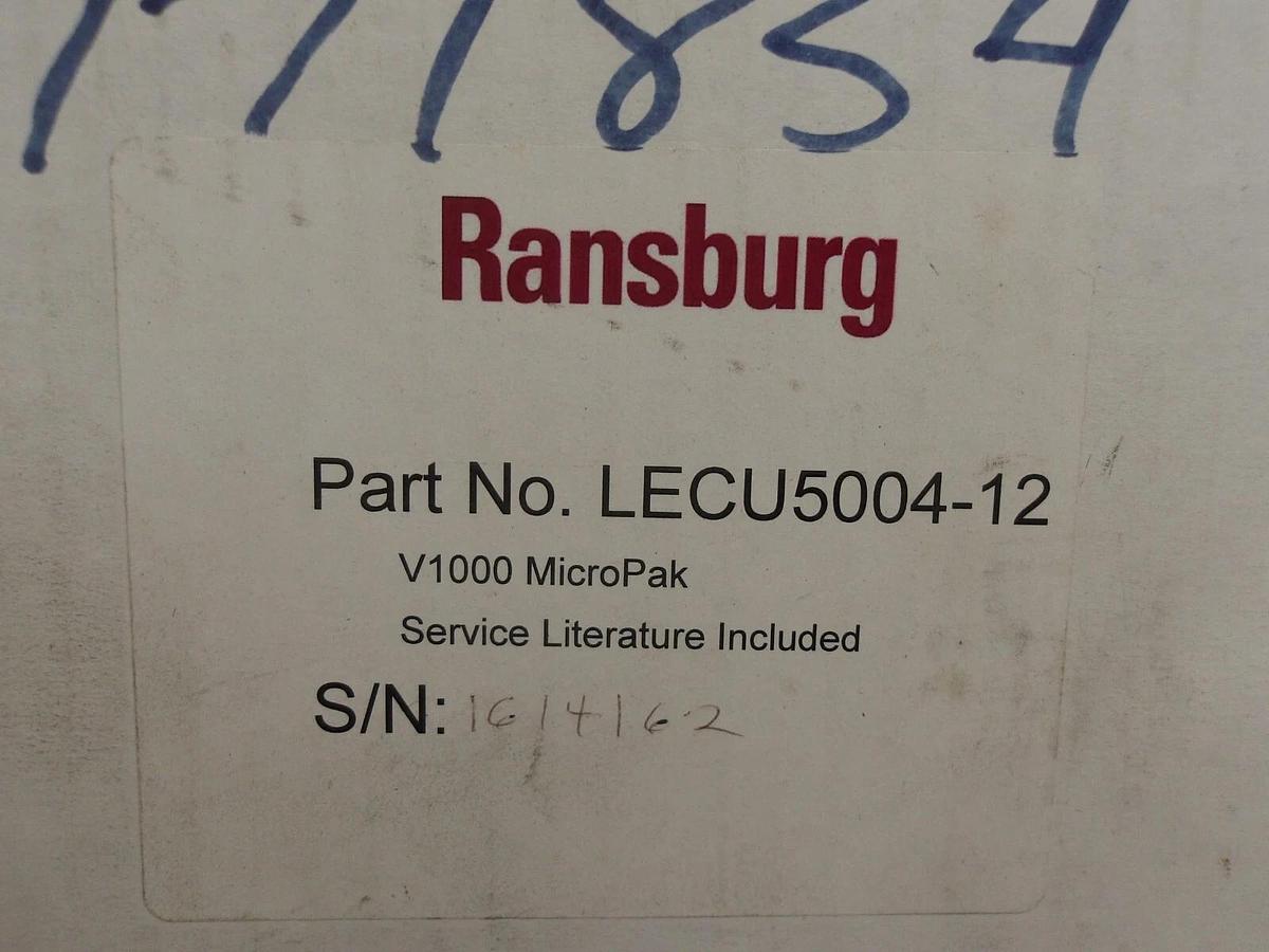 RANSBURY MICROPAK V1000 CONTROLLER LECU5004-12, #4161208G NIB