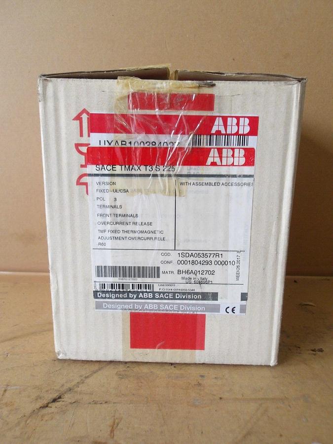 Used ABB SACE TMAX CIRCUIT BREAKER, #619320G NEW