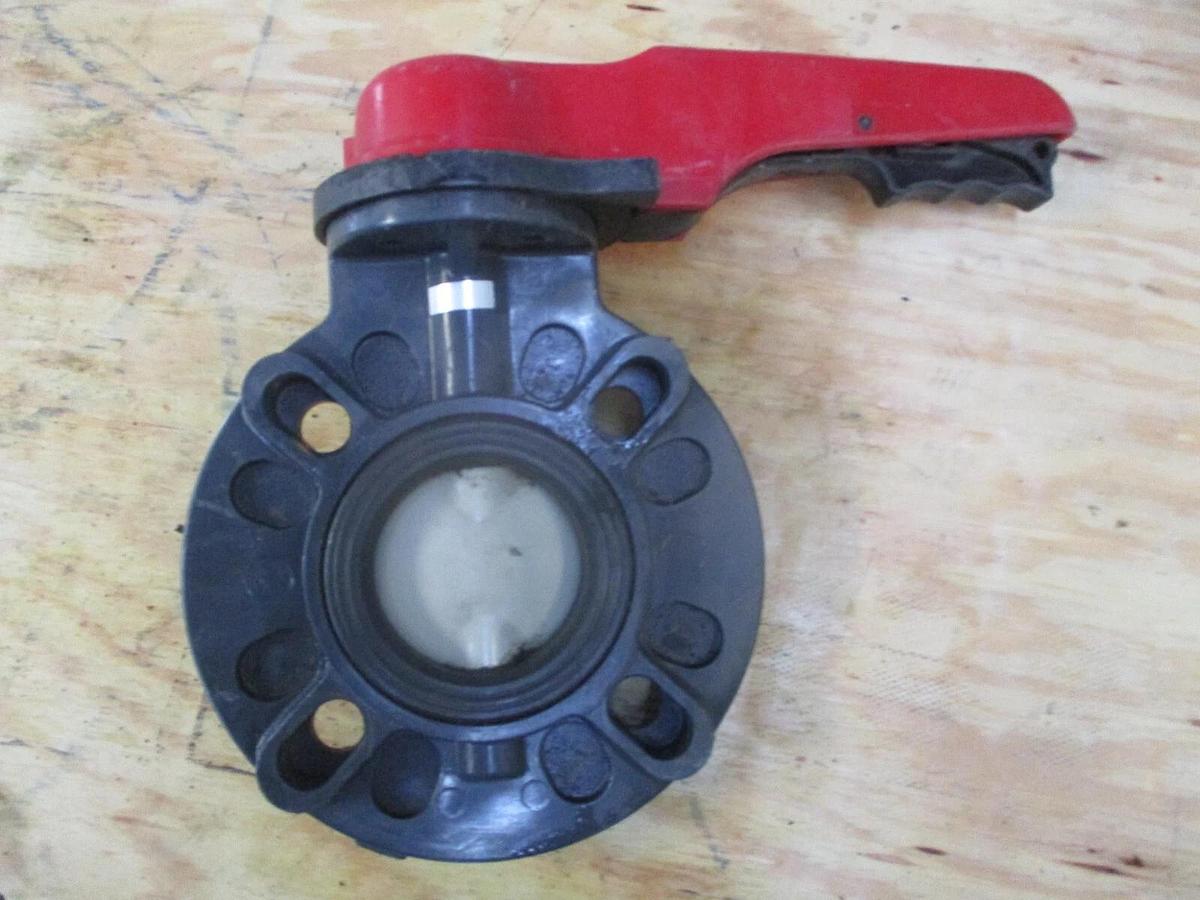 Used ASAHI 3" PVC BUTTERFLY VALVE, #1171018J USED
