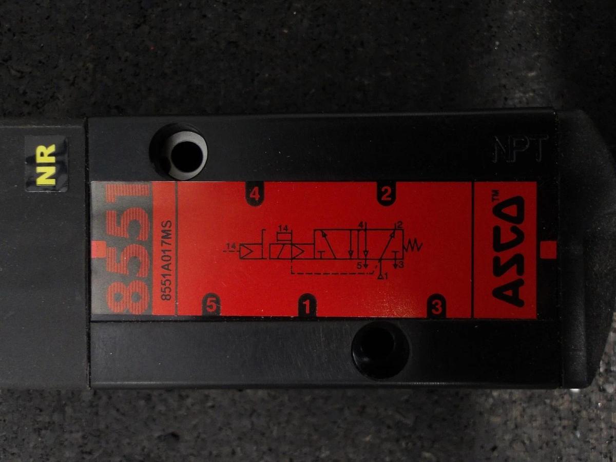 Used ASCO 8551A017MS SOLENOID VALVE, 120 V, #3251104G NEW