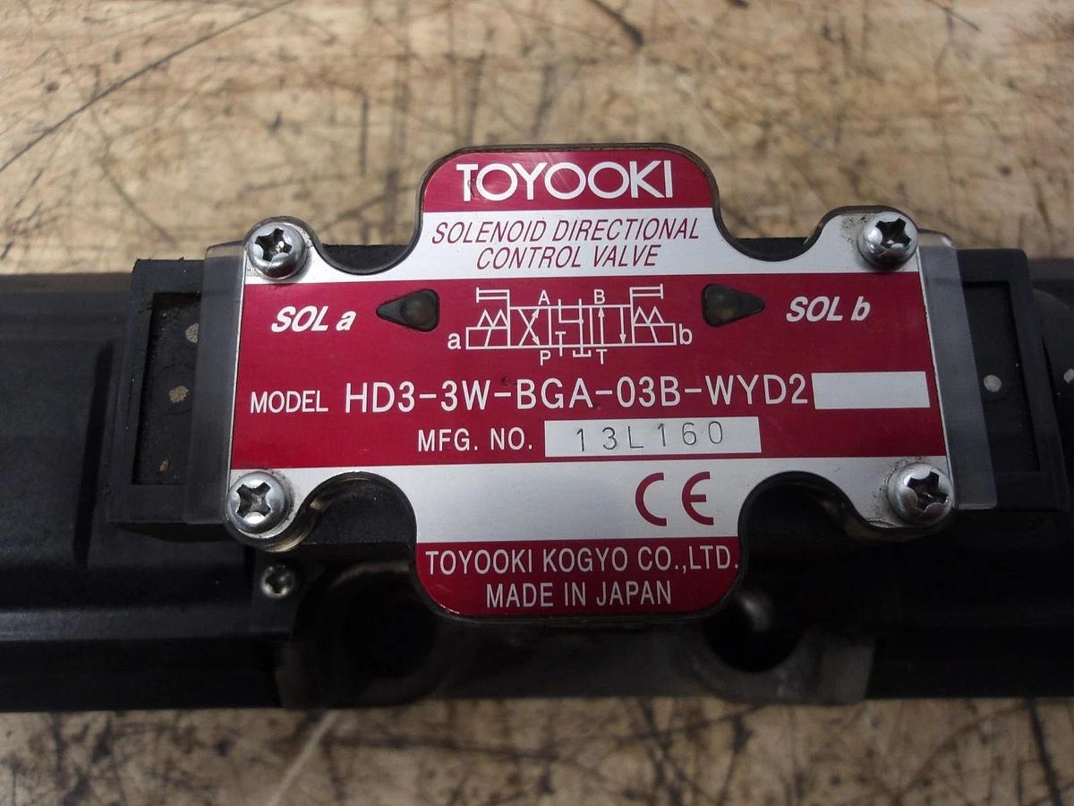 Used TOYOOKI HD3-3W-BGA-03B-WYD2 SOLENOID DIRECTIONAL VALVE, #23151G USED