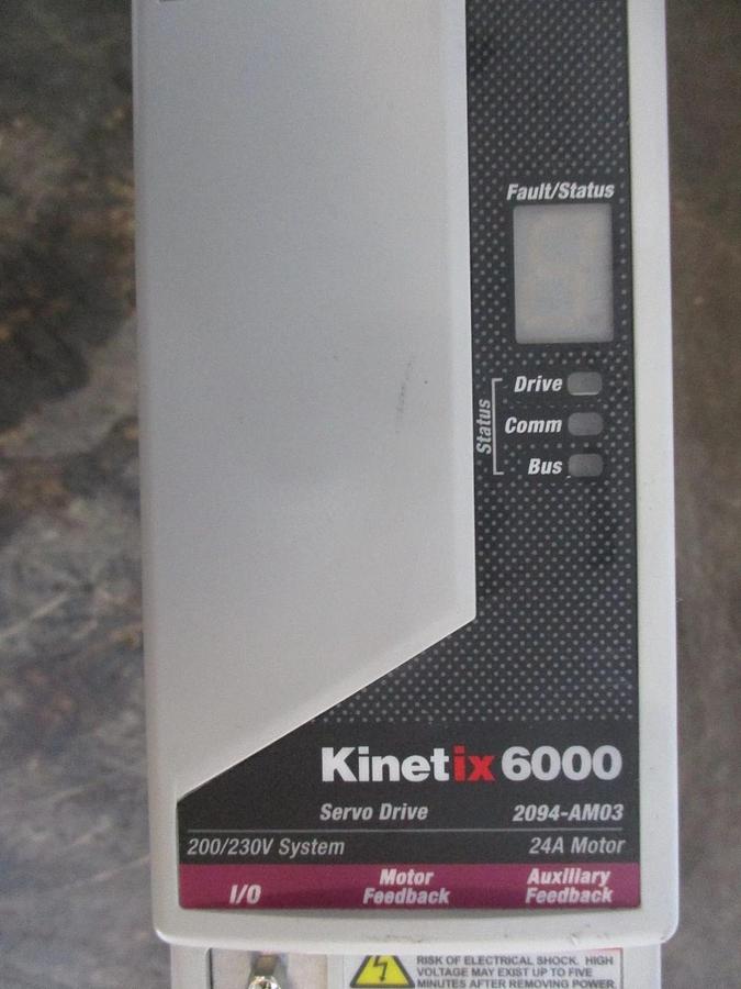 Used ALLEN BRADLEY KINETIX 6000 SERVO DRIVE 2094-AM03, #33829J USED