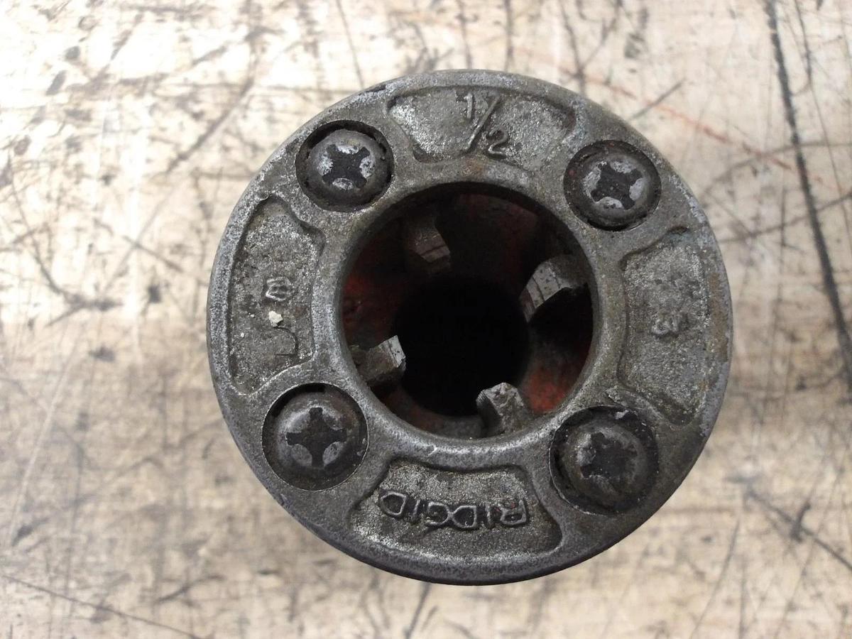 Used RIDGID PIPE DIES 1/2", 1", 1-1/4" (ASSORTED LOT OF 3) #3111225G USED