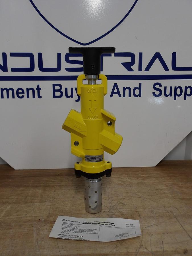 Used NORGREN 3/4" INLINE LOCKOUT VALVE C0023D, #4301016G NEW