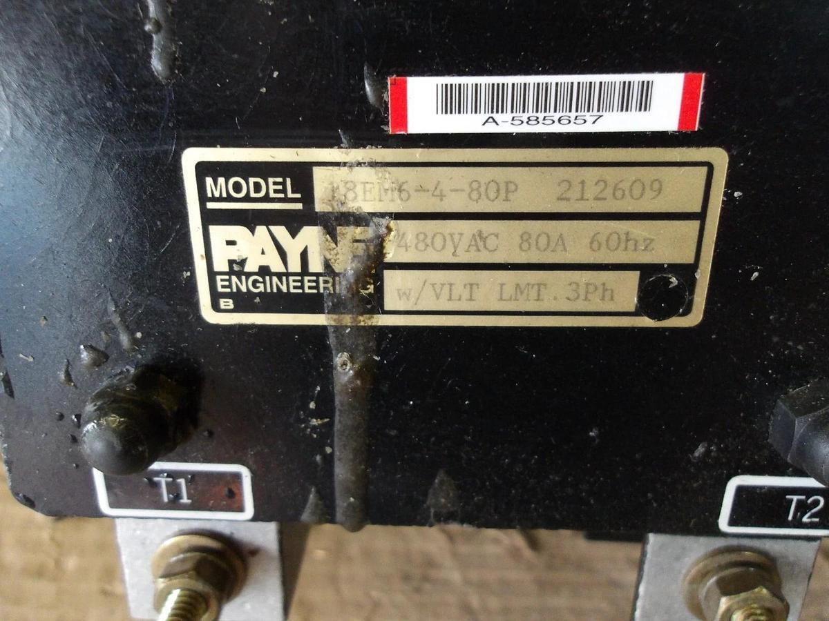 Used PAYNE ENGINEERING 18EM6-4-80P POWER CONTROLLER 80 AMP, #9121035G USED