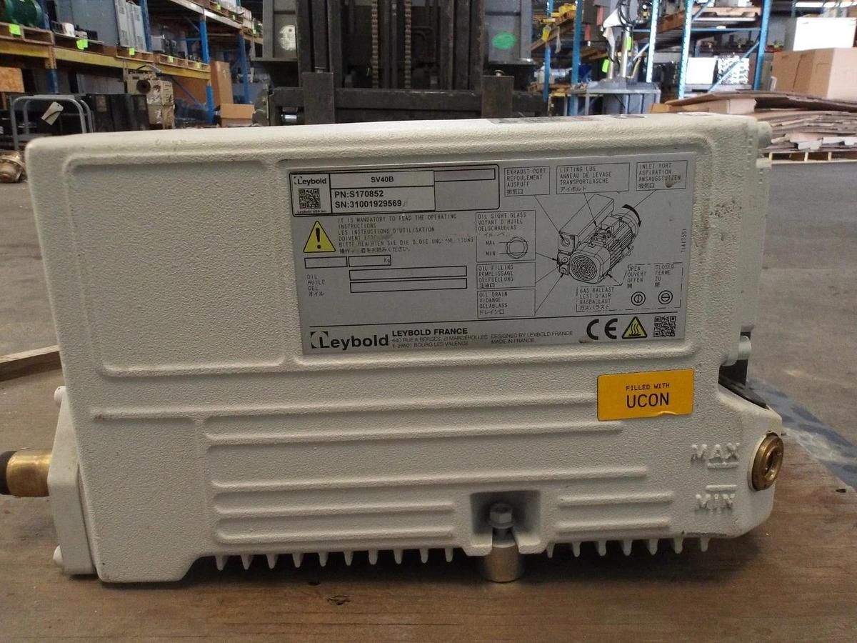 Used LEYBOLD SOGEVAC S170852 VACUUM PUMP, 2HP, 230/460 V, 1720 RPM, #722340G NEW