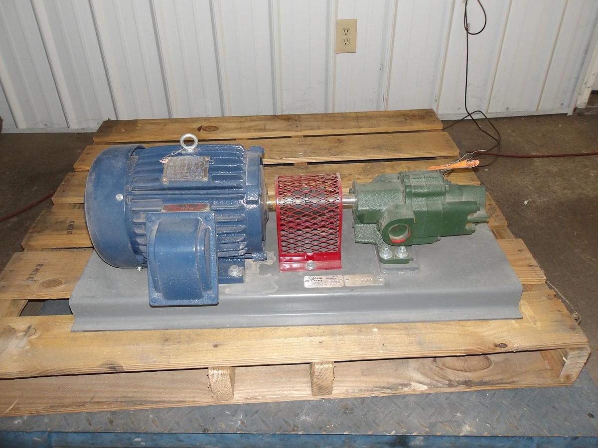 Used ROPER 1-1/2" PUMP W/ 5 HP MOTOR, #11111045GJW NEW