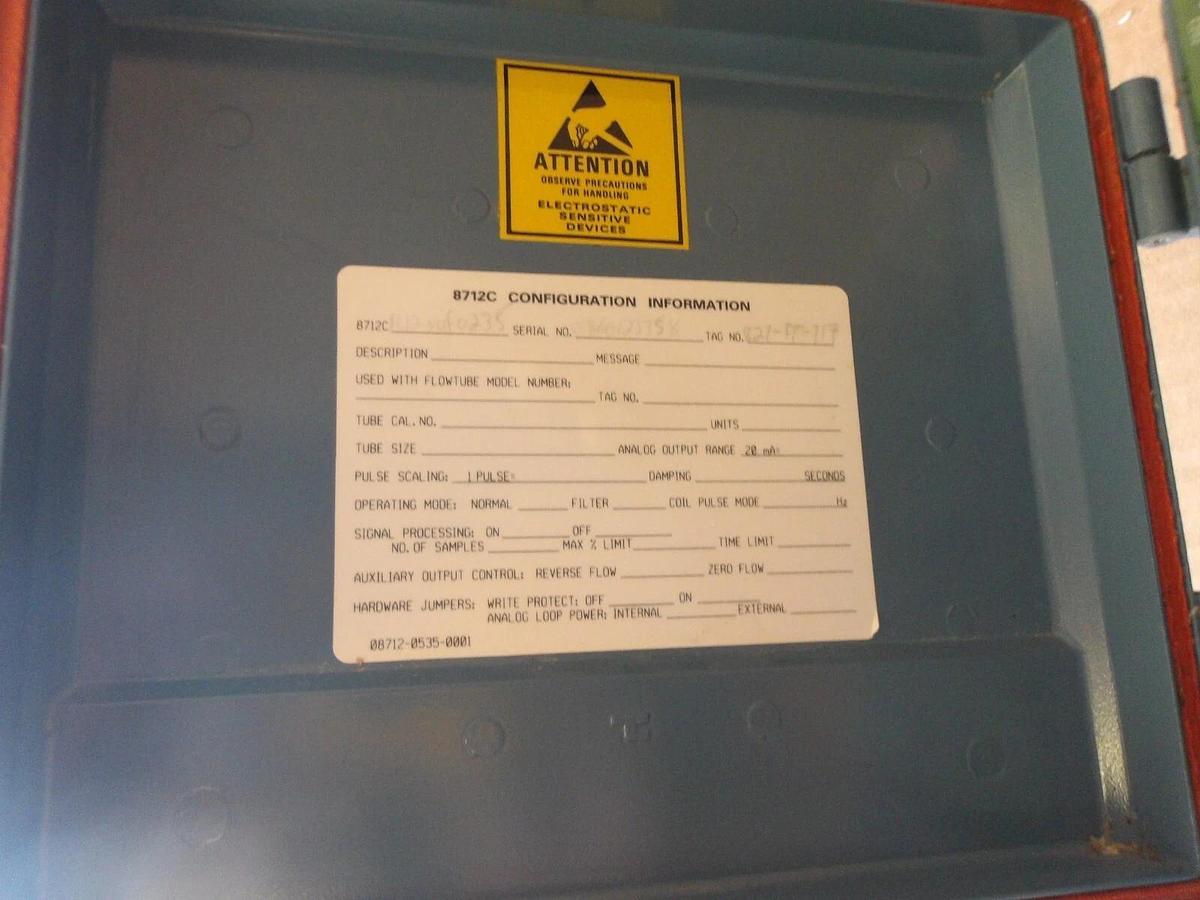 Used ROSEMOUNT 8712CR12N0F0235 MAGNETIC FLOW TRANSMITTER, #627220G USED