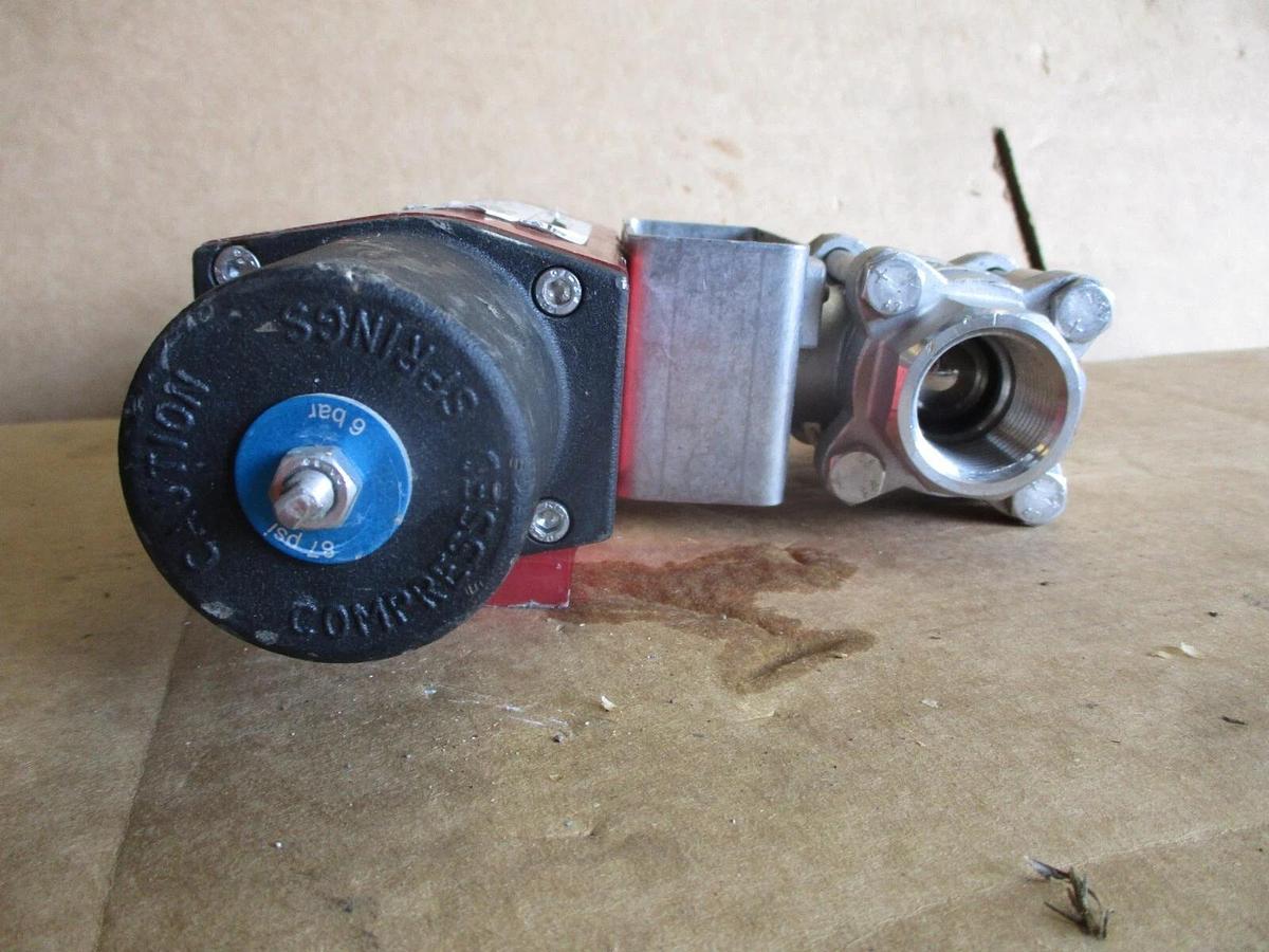 Used NAF 1" STAINLESS BALL VALVE W/ ACTUATOR, #9111130J NEW