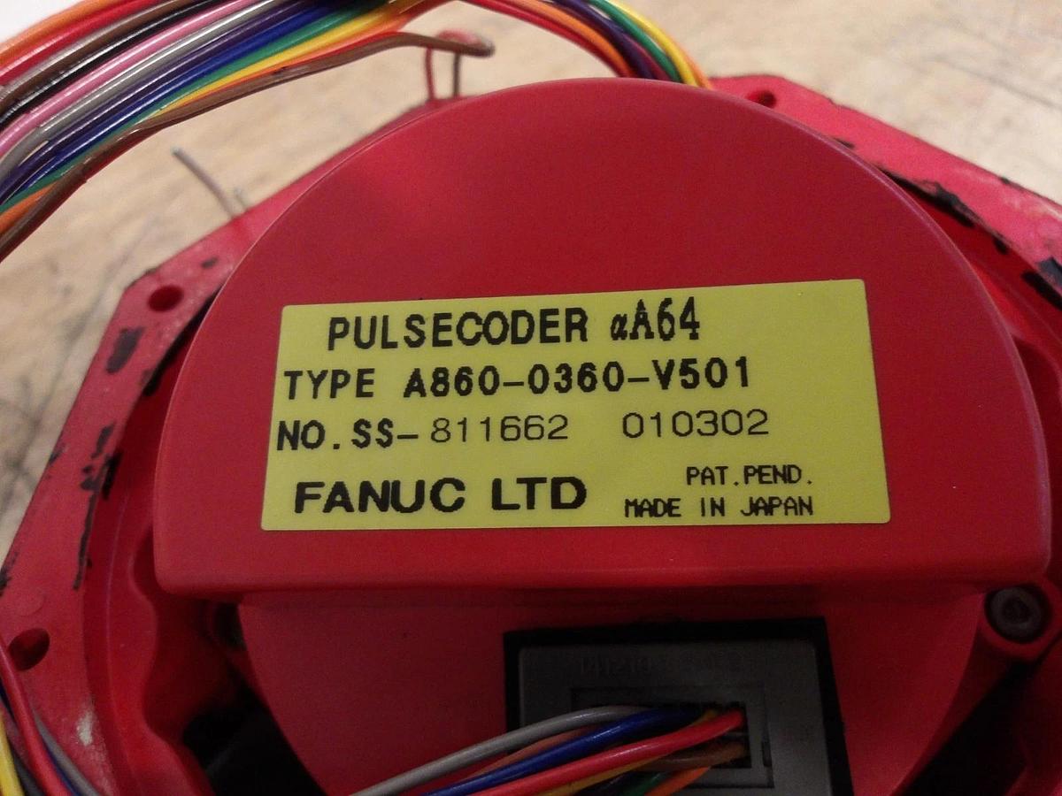 Used FANUC A860-0360-V501 PULSECODER & CAP, #617308G USED
