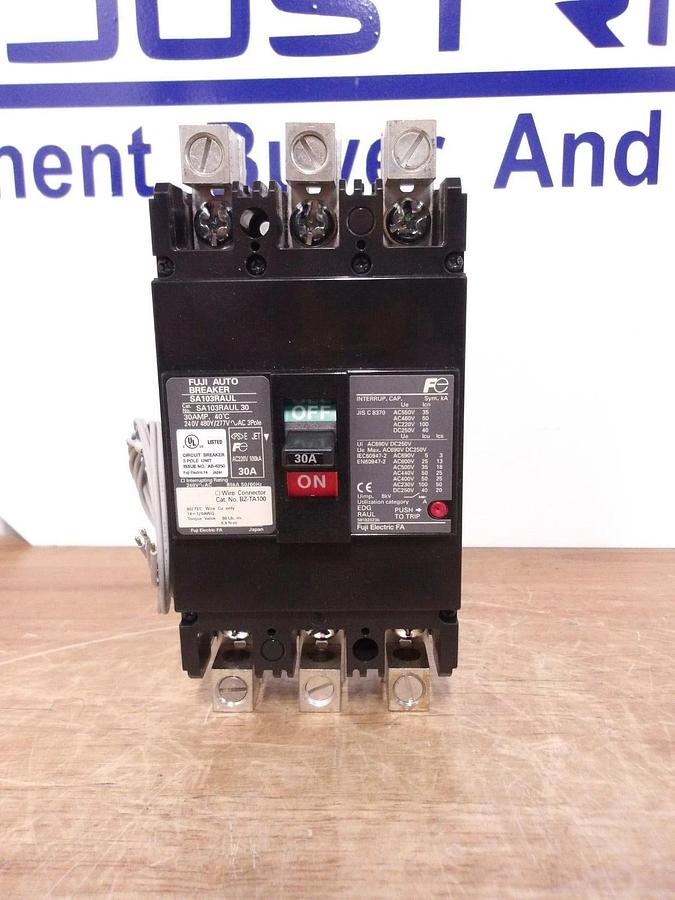 Used FUJI 30 AMP AUTO BREAKER SA103RAUL, #224837G NEW