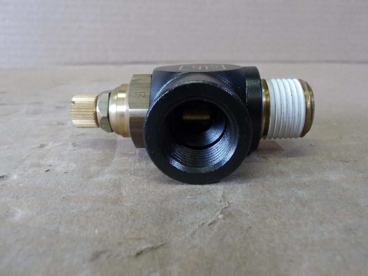 Used PARKER 1/2" PNEUMATIC RIGHT ANGLE CONTROL VALVE, #791205G NEW