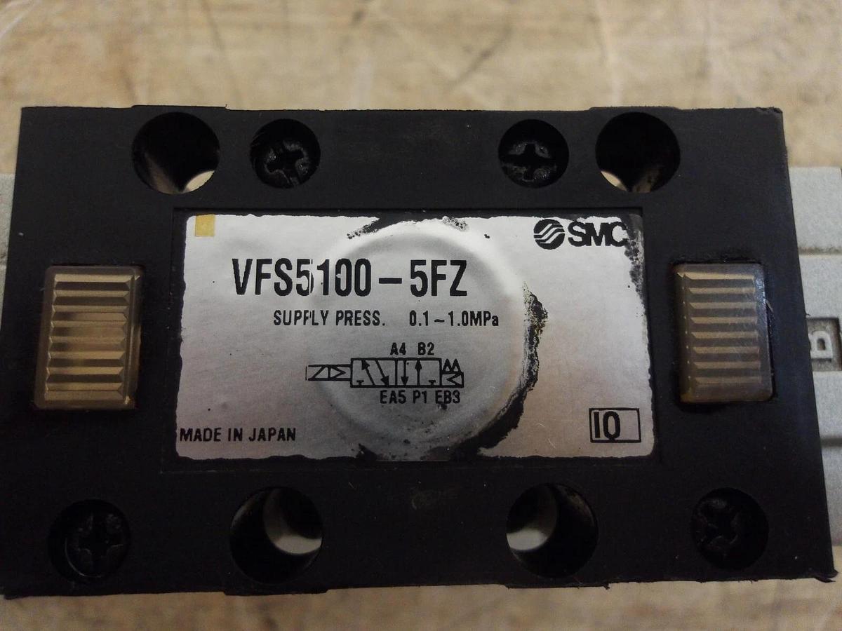Used SMC VFS5100-5FZ PNEUMATIC SOLENOID VALVE, #69108G NEW
