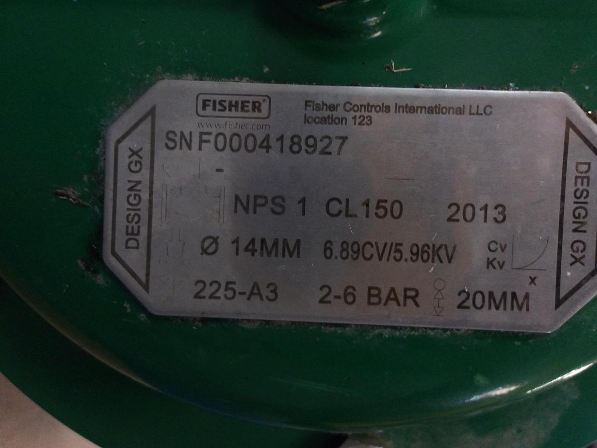 Used FISHER 1" STEEL CONTROL VALVE DVC2000, #911918G USED