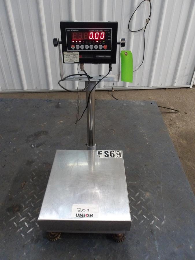 Used OPTIMA OP-900A-MS DIGITAL WEIGHT SCALES 0-200 LBS, #812942G USED