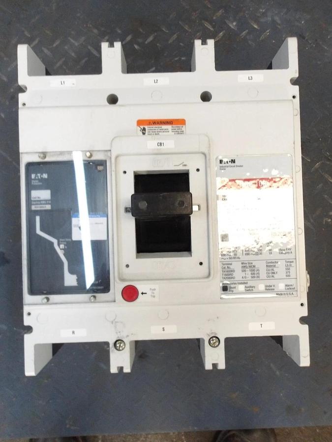 Used EATON 1500 AMP CIRCUIT BREAKER RDC316T33WP02S29Y01, #6121021G USED