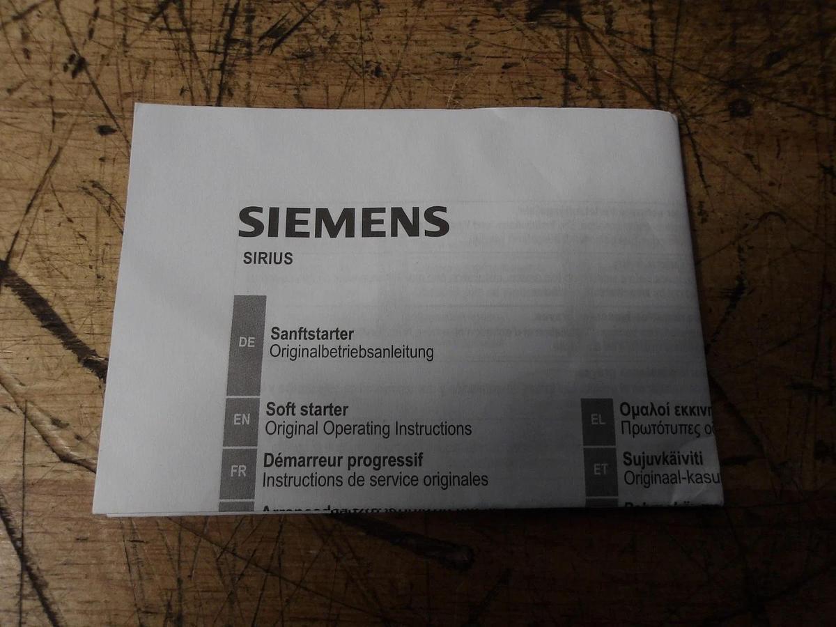 Used SIEMENS SIRIUS 3RW55 SOFT START, 10-30 HP, #1126300G NEW