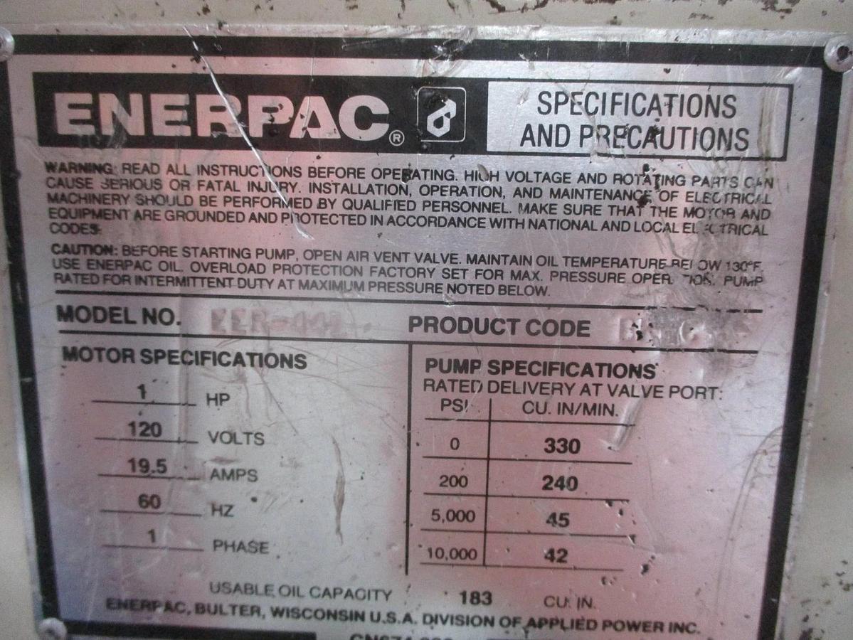 Used ENERPAC HYDRAULIC PIPE BENDING SET IN JOBOX (ASSORTED SIZES) #39206J USED