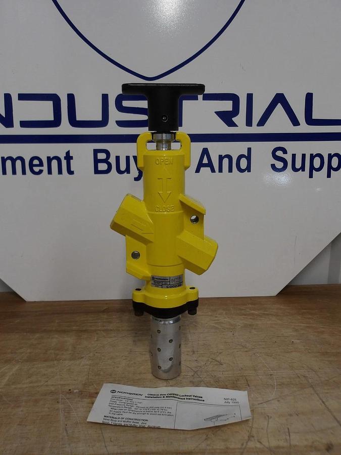 Used NORGREN 3/4" INLINE LOCKOUT VALVE C0023D, #4301016G NEW