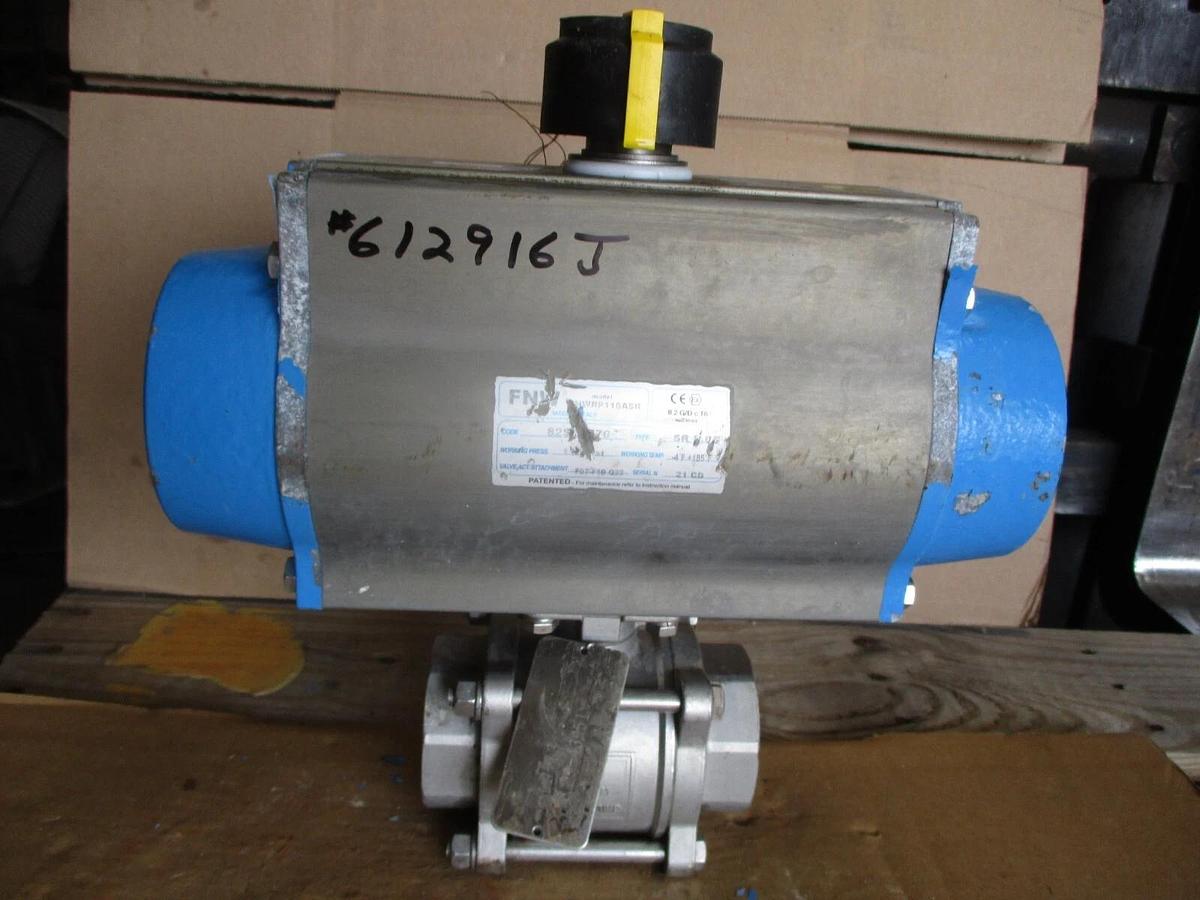 Used FNW 2" STAINLESS PNEUMATIC BALL VALVE, #612916J NEW